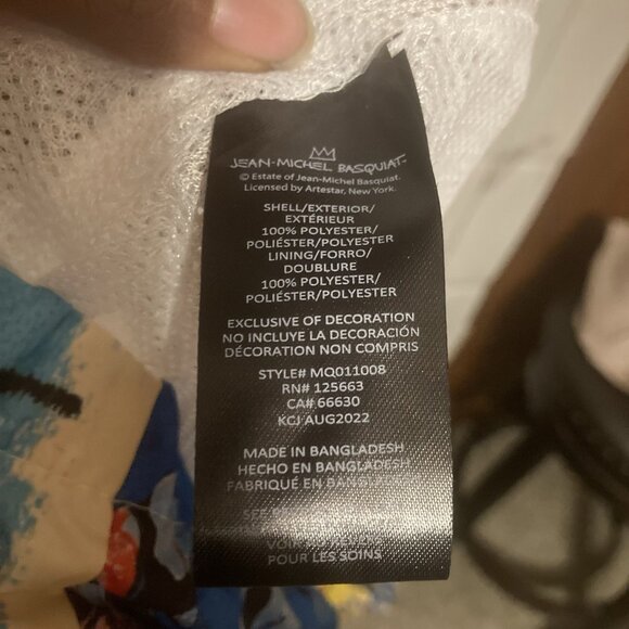 Jean Michel Basquiat Mens L Members Only Grapic Windbreaker Pullover Hood Jacket - Picture 9 of 10